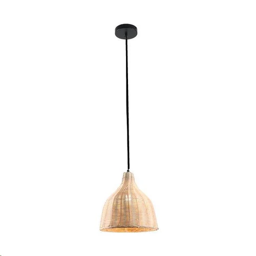 Hanging Ceiling Lamp 1XE27-40W 100-240V 50-60HZ IP20 Bamboo + Black Finish