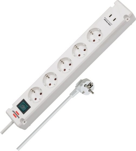 5-WAY Socket, Outlet European 3M White