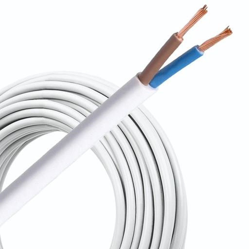 Snoer H05VV-F Vmvl 2X0,75MM² White (Blue And Brown)