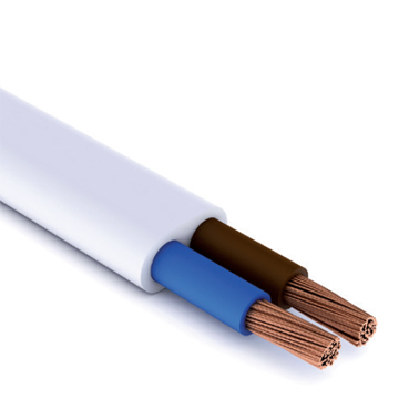 F 2X0,75MM²H03VVH2- White Flat (Blue/Brown)