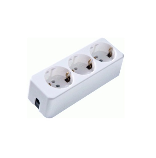 3-WAY Socket Outlet European 3 M,WHITE