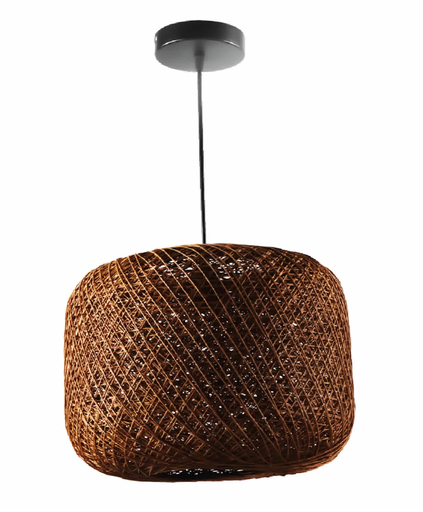 Dark Rattan Pendant Lamp 1XE27 350X1250mm, 110-240V