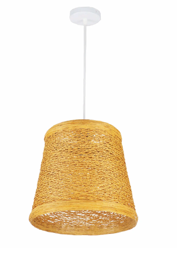 Rattan Wood Pendant Lamp 1XE27 310X1280mm, 110-240v