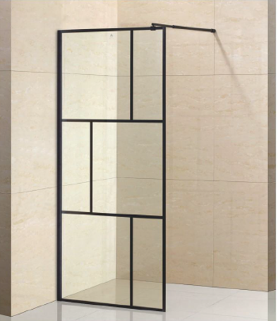 Bathroom separator (stainless steel in black - 1000*1900mm)