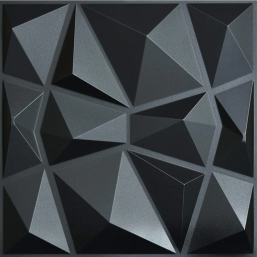 3D Decorative Plastic Panel Black Finish Paintable 500 X 500 Mm 50 Pc / Box