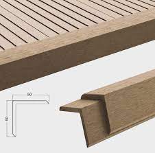 Angulo Remate Deck Marron Claro WPC Exteriores 50X50x2900mm