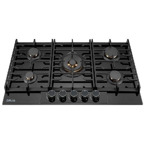 Genova 90 Professionale Built-In Gas Stove. Black