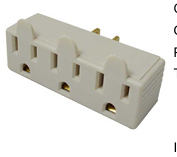 Triple Outlets Adapter 125V/60HZ 1875W 15A