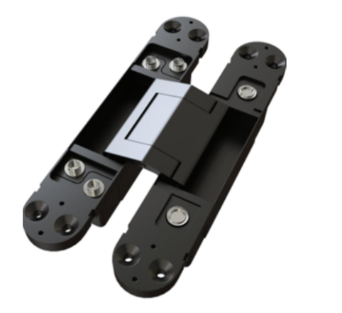 3D adjustable invisible hinge 165x30mm, 80KG black