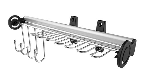 Removable chrome tie rack