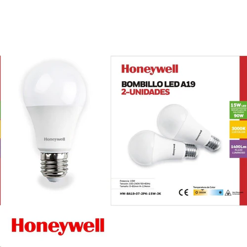 2PC Set LED A19 15W E27 Warm White 3000K 100-240V 50-60HZ