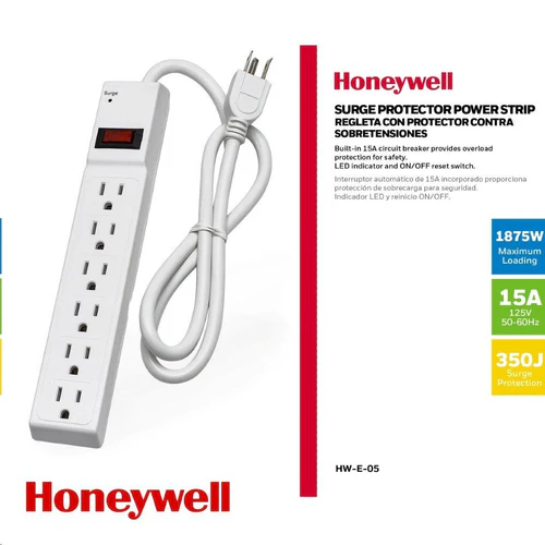 6-Outlet Surge Protection Strip 15A 125V 50-60HZ