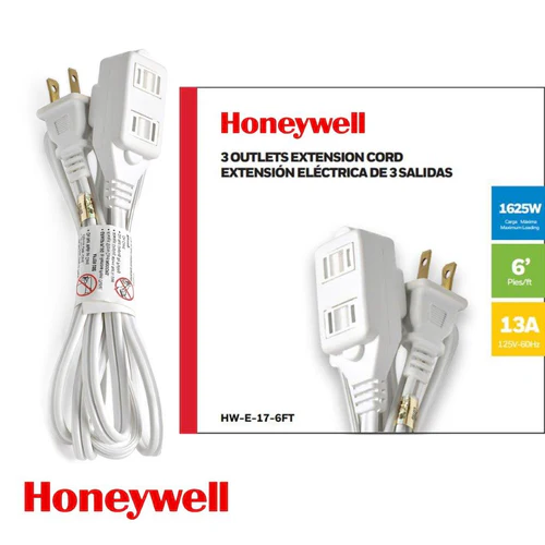 6-Foot 3-Socket Power Strip 13A 125V 60HZ White