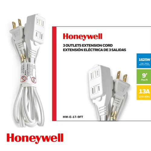 9-Foot 3-Socket Power Strip 13A 125V 60HZ White