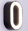 12W LED Outdoor Wall Light Black 6500K