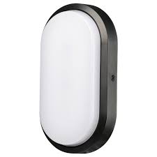 12W LED Outdoor Wall Light Black 6500K