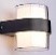 10W LED Outdoor Wall Light Black 6500K