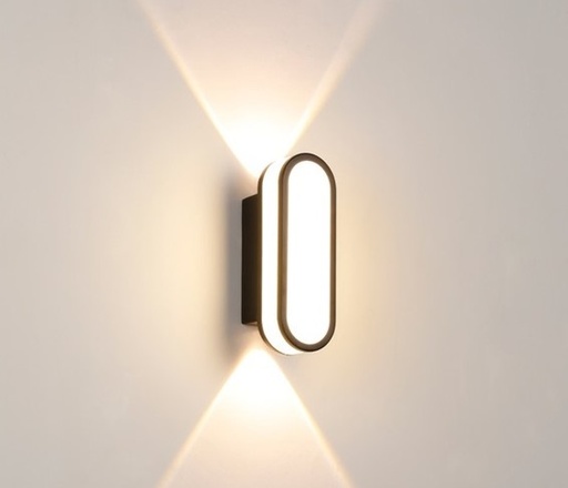 10W Wall Lamp Black Outdoor LED 30K
